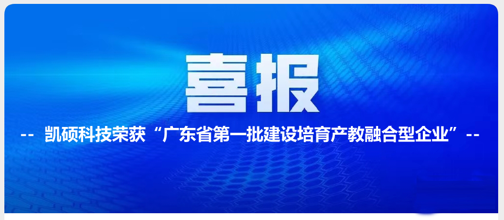 西安喜訊|凱碩榮獲廣東省建設(shè)培育產(chǎn)教融合型企業(yè)